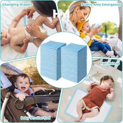 20-100Pcs Disposable Changing Pad High Absorbent Diaper Changing Pads Waterproof Leak Proof Baby Disposable Underpads for Baby