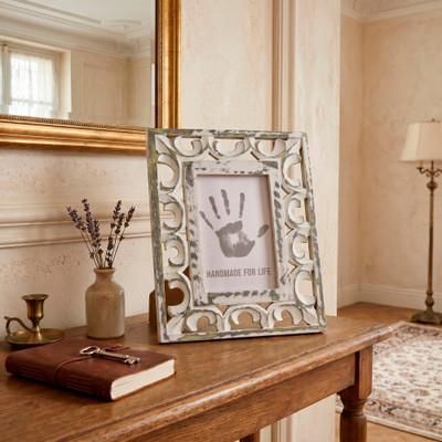 Royal Archway,'4x6 Distressed Ornate Mango Wood Cream Photo Frame'