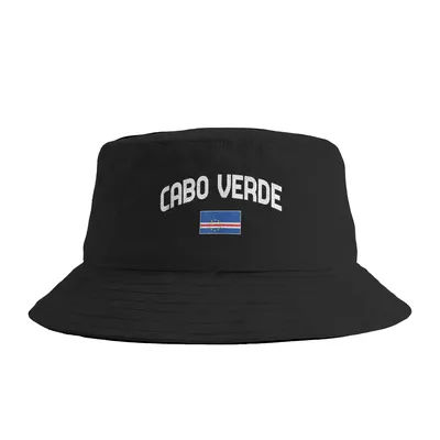 Chapeau bob drapeau du Cap-Vert, casquette de pêcheur hip-hop respirante, chapeau de soleil de voyage pour couple, casquette graphique rétro