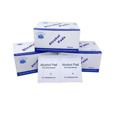 75% Ethyl Alcohol Disinfection Pads Independent Single Pack Disposable Skin Surface Sanitizing Wipes For Phone Glasses Cleaning