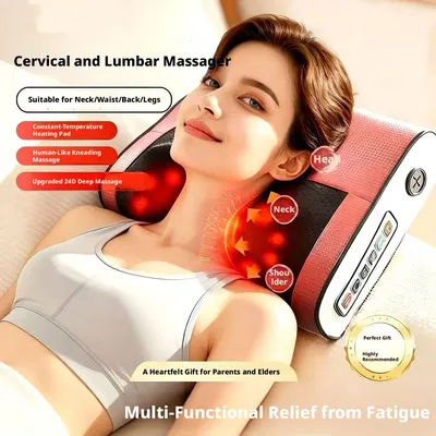Neck Massager Pillow Simulation Hand Kneading Massage Pillow Relieve Cervical Fatigue For Shoulder Back Leg Body Relaxation