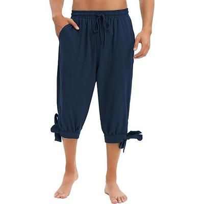 Retrò Vintage Medievale 17° secolo Mascherata Pantaloni da pirata Vichingo Tinta unica Costume Per uomo Costumi da pirata Fantasia Mascherata Festa / Sera Adulti Pantaloni