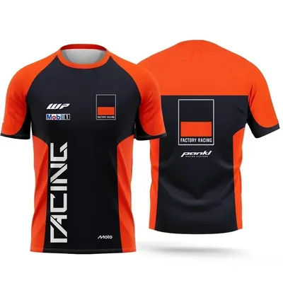 T-shirt unisexe d'été pour course de motocross, imprimé graphique n°5, hauts à manches courtes, décontracté, respirant, à séchage rapide