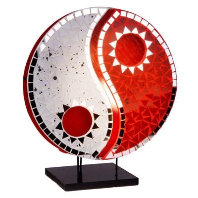 Woru Lampada da tavolo Ying Yang, Rosso, Soggiorno / Sala da pranzo, Metallo, Design, Lampada da tavolo