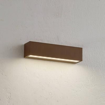 Applique da esterni a LED Lengo Lucande, Marrone / Ruggine, Alluminio, Moderno, Applique LED da esterni