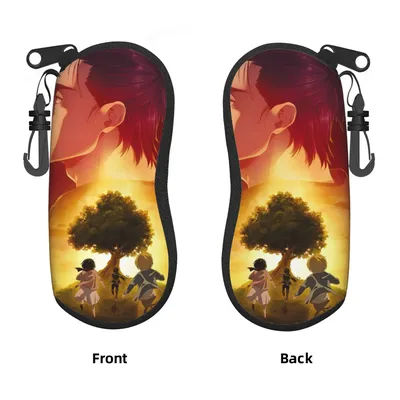 Étui à lunettes Attacks on Anime Titans, étui à lunettes de soleil d'extérieur pour unisexe, accessoire classique pour lunettes, protection imprimée pour lunettes