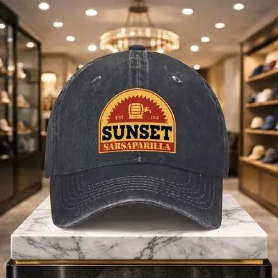 Nouvelle casquette de baseball décontractée et polyvalente orange coucher de soleil, design ajustable, idéale pour les sports de plein air et le port quotidien, un style urbain