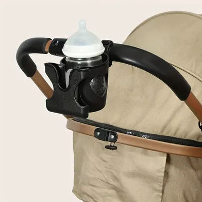 2-in-1 Universal Stroller Cup & Phone Holder, Multifunctional Baby Bottle Storage Rack, Durable Stroller Accessories