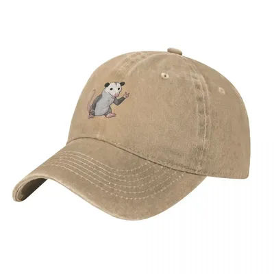 Casquette de baseball avec motif opossum agitant le signe de la paix, chapeau de soleil pour homme, chapeaux de plage pour femmes, chapeaux pour hommes