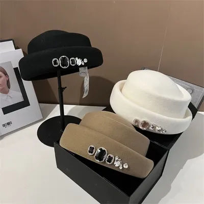 InsStyle chapeau haut-de-forme dame hiver automne casquette laine béret chapeau femmes accessoires livraison directe