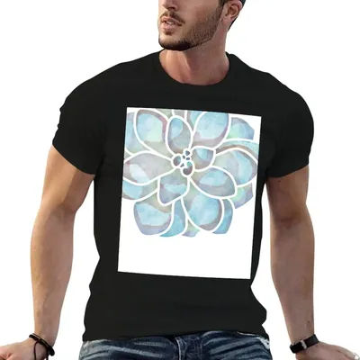 T-shirt à motif de plantes succulentes pour homme, en coton, drôle, en coton épais, T-shirt graphique