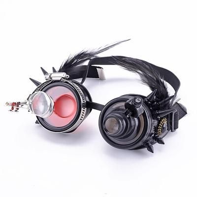 Halloween Occhiali steampunk Costume Maschera antigas Steampunk Punk Gotico Cyberpunk Adulti Unisex Halloween Carnevale Feste Performance Costumi di Halloween facili Vestirsi