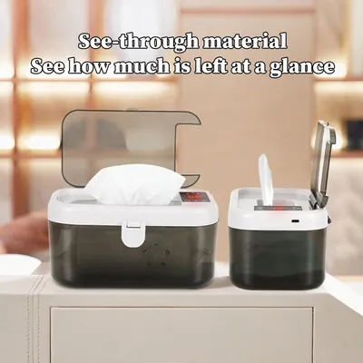 Baby Wipe Warmer Wipe Warmer Dispenser With LED Lights For Home USB Charging Baby Supplies For Camping Car Traveling Road Trips