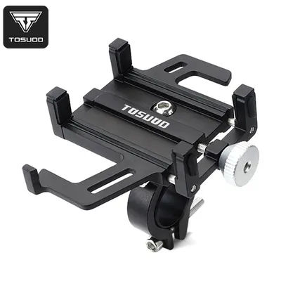 TOSUOD Bicycle Phone Holder Aluminum Alloy 360° Rotatable Cycling Phone Holder For Mountain Bike Stable Five Claws Bike Holder