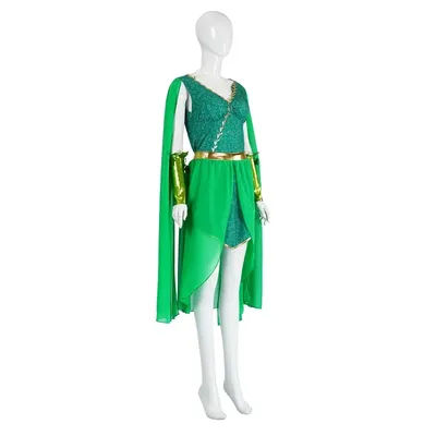 Adult Dr. Green Plant Lady Poisonous Villain Halloween Fancy Dress Up Women Mother Nature Goddness Queen Ivy Costume yy:89