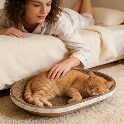 Cat Scratch Pad Funny Corrugated Furniture Protector Paper Cat Scratch Furniture Protector for Kitten Sleep Grinding Claw Indoor