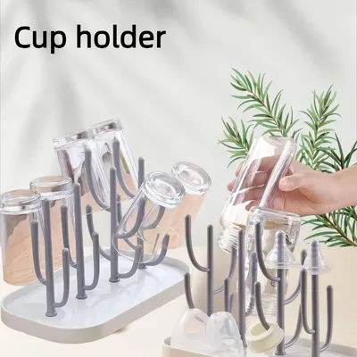 New Bottle Dry Rack Baby Bottle Drain Drying Racks Blue Pink Baby Bottle Cleaning Dryer Drainer Storage Drying Rack