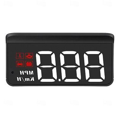 Display head-up per auto, tachimetro digitale OBD2 con copertura antiriflesso, proiettore di velocità sul parabrezza con caratteri grandi, visualizza mph/km/h, temperatura dell'acqua, tensione,