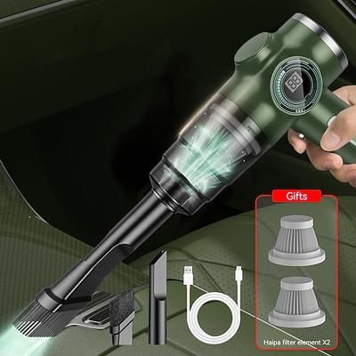 Aspirapolvere portatile senza fili, aspirapolvere per auto ad alta potenza da 29000 Pa, wireless, portatile con display digitale a LED, mini aspirapolvere ricaricabile tramite USB per interni auto,