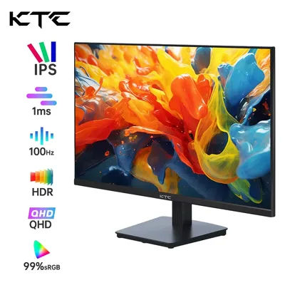 CHAUD! Moniteur KTC H27T27 27 pouces QHD, écran IPS 2K 2560x1440, taux de rafraîchissement fluide de 120 Hz, 99 % de couleurs sRGB, technologie de protection des yeux, synchronisation adaptative,