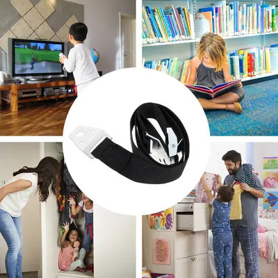 1Pcs Heavy Duty Adjustable Anti Tip Safety Strap for TV Screen Furniture Child Protection Furniture Strap Anti Tipping Device
