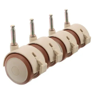 4Pcs Rubber Caster Wheels for Crib Swivel Silent with Brake Universal Mount Easy Installation Crib Wheel Replacement Furniture