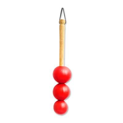 Cherry Tune,'Cherry Red Ofram Wood and Dried Calabash Gourd Televi Shaker'