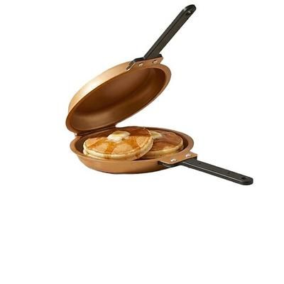 padella antiaderente a doppia faccia - pentole antiaderenti per friggere wok, adatti per pancake, omelette, pancetta, cucina Cucina all'aperto, idea regalo per Natale e Capodanno.