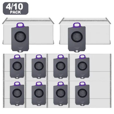 4/10Pcs Dust Bags For Narwal For Freo X10 Pro YJCC027 Robot Vacuum Cleaner Base Station Auto Empty Replacement Accessories