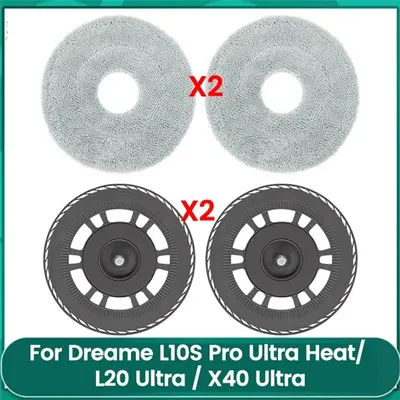 AEE2-Replacement Mop Plates Pads For Dreame L10S Pro Ultra Heat, L20 Ultra, X40 Ultra Robot Vacuum Cleaner Parts