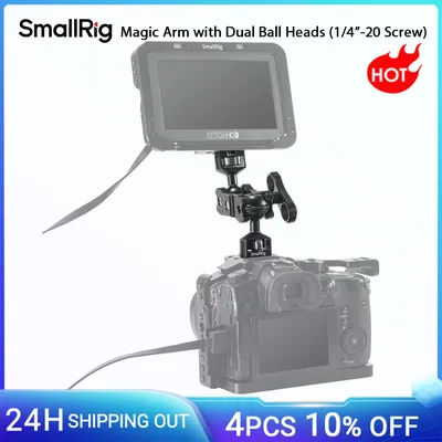 SmallRig Magic Arm with Dual Ball Heads 1/4”-20 Screw 360 Degree Full-Range Adjustment for Monitor, LED Light -2070B