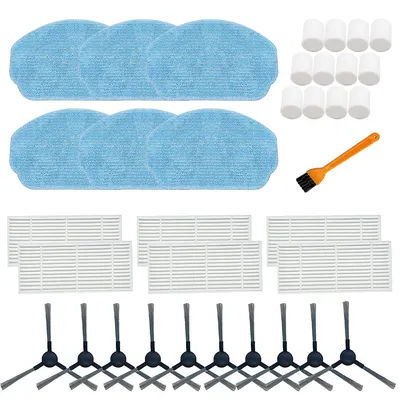 1set Side Brush Mop For Pads Water Tank Filter Cotton For MAMNV BR150 BR151 For G20 For ONSON BR150/BR151 For GTTVO Robot Vacuum