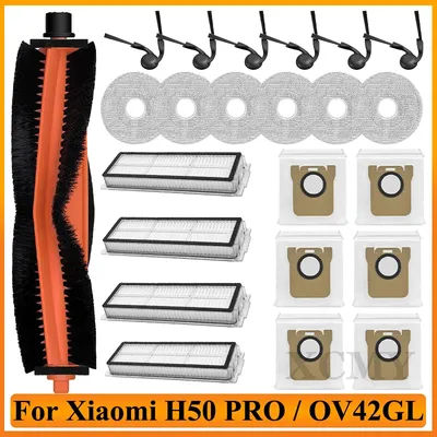 For Xiaomi H50 PRO / OV42GL Robot Vacuum Cleaner Accessories Main Brush Side Brush Mop HEPA Filter Dust Bag Parts