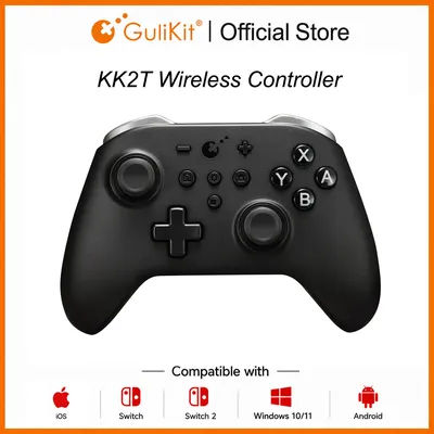 GuliKit KK2T Wireless Bluetooth Game Controller With Anti-Drift TMR Magnetic Joystick for Windows/Switch 2/Steam Deck/iOS/macOs
