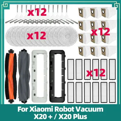 Compatible For Xiaomi Robot Vacuum X20 + / X20 Plus Dust Bag Mop Cloth Accessories Main Side Brush Hepa Filter Replacement Parts