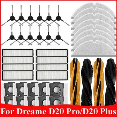 Fit For Dreame D20 Pro/D20 Plus Accessories Robot Vacuum Cleaner Main Side Brush Mop Cloth HEPA Filter Replacement Spare Parts