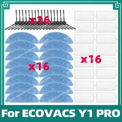 Compatible For ECOVACS Y1 PRO Robot Vacuum Cleaner Side Brush Hepa Filter Mop Cloth Accessories Replacement Parts