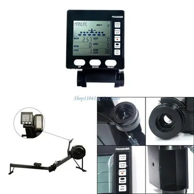 Rowing Machine Counter Counting Device LCD Display Counter Monitor Gym Home Fitness Counter Speedometer Enduring