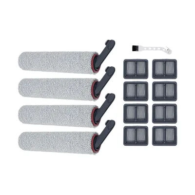 Compatible For ( Dreame H12 Dual / H12 Pro ) Robot Vacuum Cleaner Soft Roller Brush Hepa Filter Accessory Spare Part