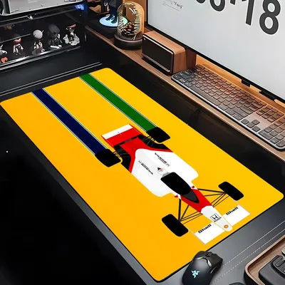 Ayrton Senna casque F1 tapis de souris de course pas cher xxxl Gamer tapis de souris grand tapis de souris en caoutchouc naturel tapis de bureau PC tapis de bureau Design