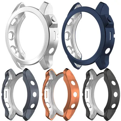 Étui pour Garmin Fenix 7 Fenix7X saphir solaire Silicone SmartWatch protecteur coque bord TPU placage couverture Protection manchon étui