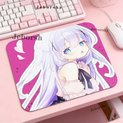 Est-ce un lapin ? Petit tapis de souris Chino Kafuu, tapis de bureau pour fille, impression HD, tapis de souris de jeu 2D antidérapant pour ordinateur