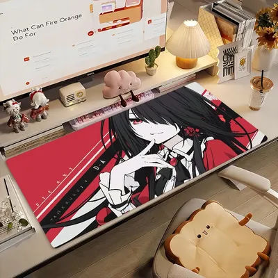 Tapis de souris Anime T-Tokisaki K-Kurumi, tapis d'ordinateur antidérapant en caoutchouc pour Gamer, tapis de bureau décoratif pour ordinateur portable, grand format
