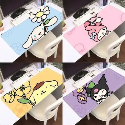 Tapis de souris Kawaii C-Cinnamoroll K-Kuromi M-My M-Melody Premium avec bord verrouillable, tapis de souris ultra-rapide, surface ultra-fine, tapis de bureau