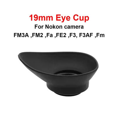 Coupe oculaire en caoutchouc pour appareil photo Nikon, accessoires pour appareil photo FM, FM3A, FM2, FA, FE2, F3, F3tains, 19mm