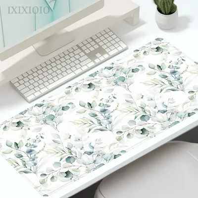 Tapis de souris de jeu feuilles de plantes vertes XL tapis de souris d'ordinateur personnalisé tapis de jeu XXL tapis de bureau en caoutchouc naturel tapis de souris de bureau souple