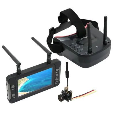 5.8G 40CH FPV lunettes moniteur recherche automatique double antenne lunettes vidéo casque HD 5.8G 25mW fpv caméra pour Drone de course