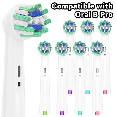 Têtes de brosse Cross Clean compatibles avec la brosse à dents électrique Oral B, tête de remplacement pour Precision Clean pour Pro 1000 100 1500