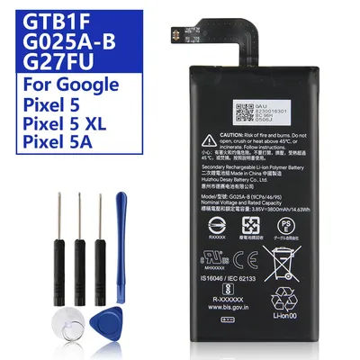 Batterie de remplacement d'origine pour Google Pixel5 XL Pixel5XL G025A-B Google Pixel5 Pixel 5 5A GTB1F G27FU