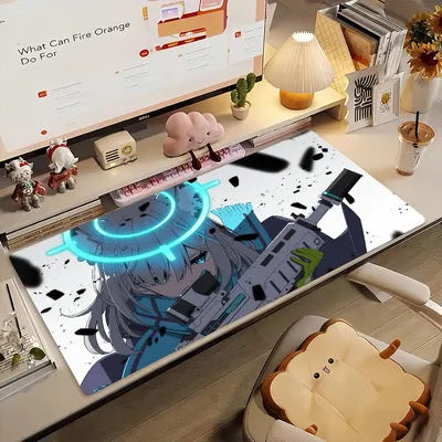 Tapis de souris Game B-Blue Archive Shiroko, tapis d'ordinateur antidérapant en caoutchouc pour gamer, tapis de bureau décoratif pour ordinateur portable, grand format